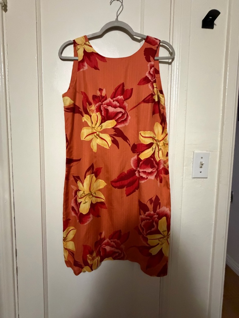 Tommy Bahama Orange Floral Sleeveless Shift Dress